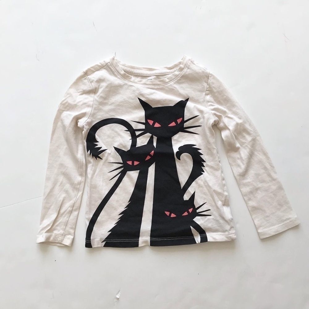 Gapkids cat print long sleeve top VGUC XS(4-5T)